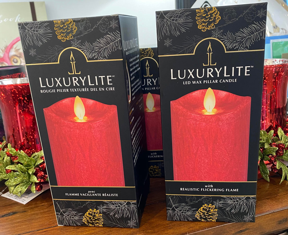 Luxury Lite LED Wax Pillar Candle Aberdeen Gift