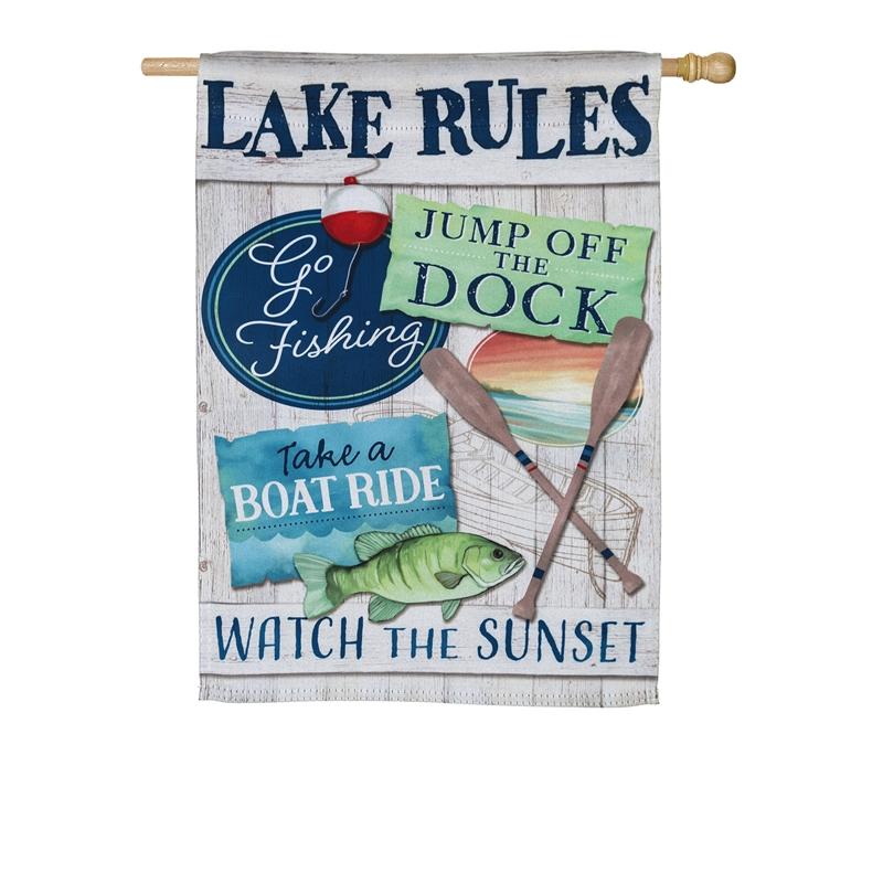 Garden Flag - Lake Rules