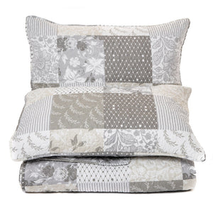 Vanille Grey printed quilt KING SIZE