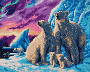 Polar Bear Family - Crystal Art