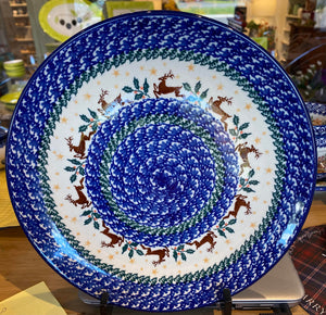 Polish Pottery - handpainted Dinner plate. Authentic from Poland.