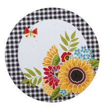 Embroidered Placemat -Sunflowers