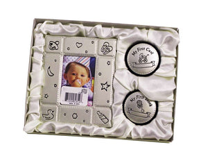 3 piece Set - Silver Frame - 1st Tooth/ 1st Curl Box