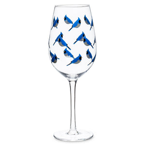Blue Jay Wine Glass