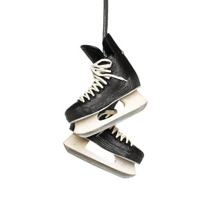 Pair Black Hockey Skates - Christmas Ornament
