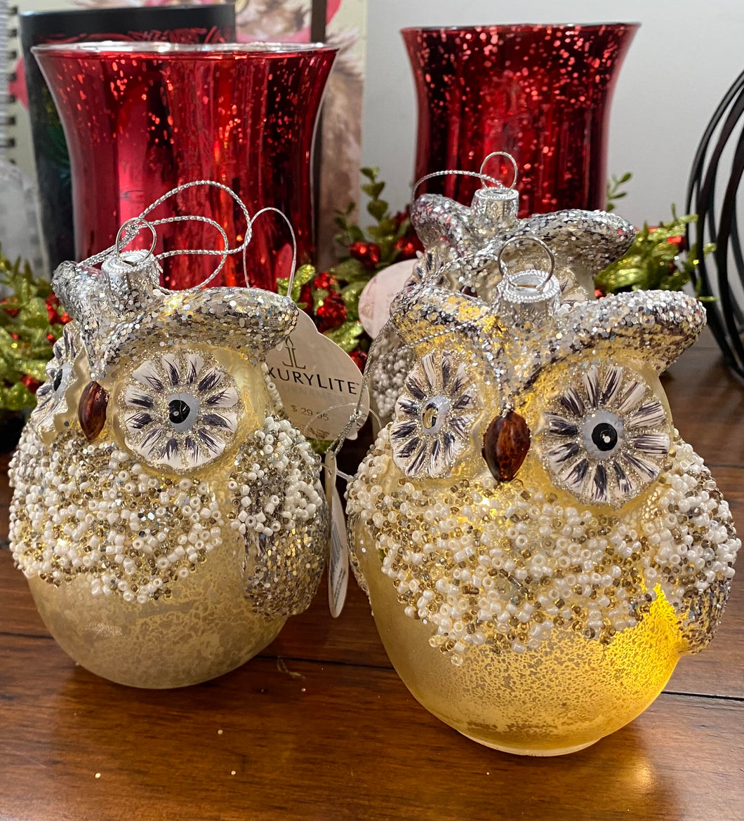 Owl Light Up Ornament