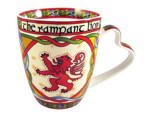 Rampant Lion China Mug - Scottish Weave