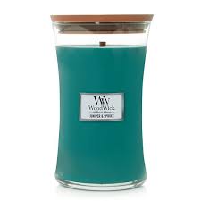 Juniper & Spruce Large Hourglass Candle by Woodwick
