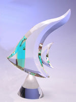 Large Aqua Angelfish Crystal Collectible
