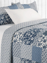 Load image into Gallery viewer, EDITH Blue and Ivory Quilt
