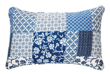 Load image into Gallery viewer, EDITH Blue and Ivory Quilt
