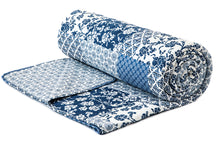 Load image into Gallery viewer, EDITH Blue and Ivory Quilt
