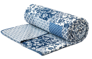 EDITH Blue and Ivory Quilt