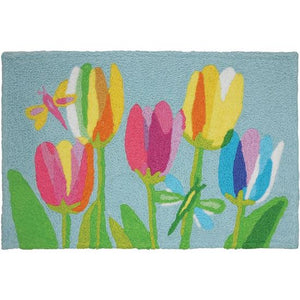 Rug - Tulips/Dragonflies
