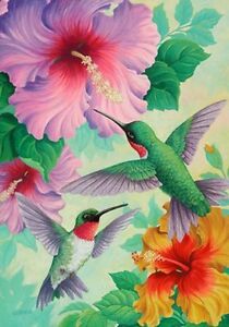 Garden Flag - Hummingbirds