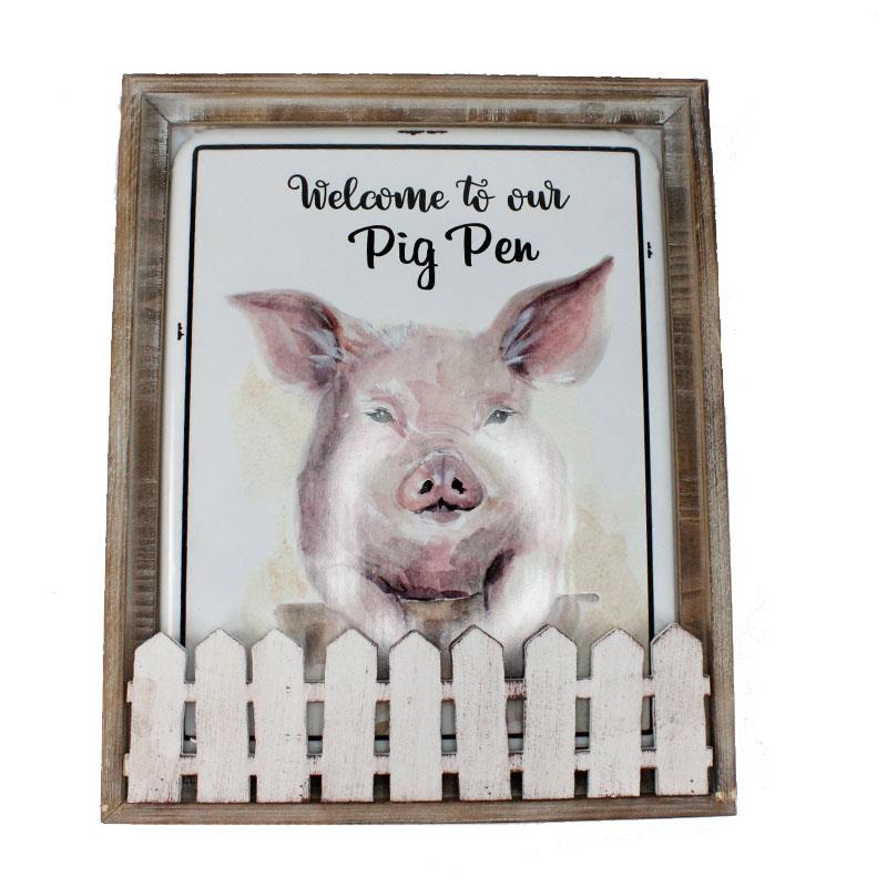 Pig Pen Wall Plaque